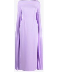 Solace London - Grace Pleated-Sleeve Maxi Dress - Lyst