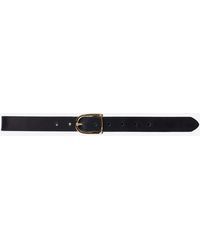 Black Suede Studio - Frame D-Shaped Buckled Leather Belt - Lyst