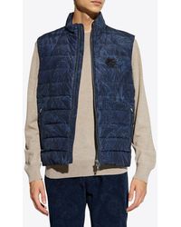 Etro - Paisley Print Zip-Up Quilted Vest - Lyst