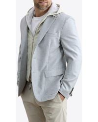 Eleventy - Single-Breasted Wool And Cashmere Jacket - Lyst