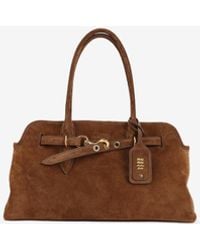 Miu Miu - Aventure Suede Shoulder Bag - Lyst
