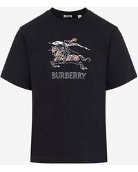 Burberry - Ryan Checked Ekd T-Shirt - Lyst