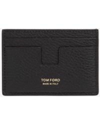 Tom Ford - Stamped Logo Grained Leather Cardholder - Lyst