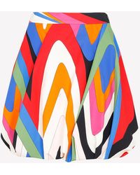 Emilio Pucci - Abstract Print Mini Skirt - Lyst