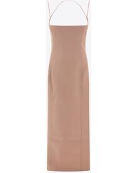 The Attico - Gabardine Wool Midi Dress - Lyst