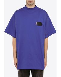 Balenciaga - Logo-Printed Oversized Crewneck T-Shirt - Lyst
