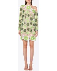 Elliatt - Balmoral One-Shoulder Floral Lace Mini Dress - Lyst