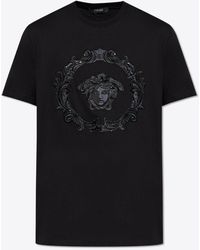 Versace - Medusa Cartouche Crewneck T-Shirt - Lyst