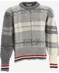 Thom Browne - Tartan Check Wool-Blend Sweater - Lyst