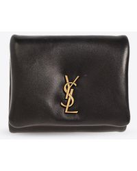 Saint Laurent - Calypso Tri-Fold Leather Wallet - Lyst