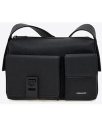 Ferragamo - Utility Leather Crossbody Bag - Lyst