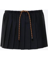 Miu Miu - Pleated Mini Skirt - Lyst