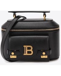 Balmain - B-Buzz 19 Vanity Leather Top Handle Bag - Lyst