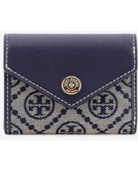 Tory Burch - Small T Monogram Jacquard Envelope Wallet - Lyst