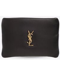 Saint Laurent - Mini Calypso Leather Pouch Bag - Lyst