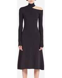Ferragamo - Abito Midi Con Cut Out - Lyst