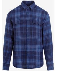 Ralph Lauren - Long-Sleeved Tartan Linen Shirt - Lyst
