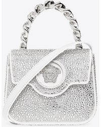 Versace - Mini La Medusa Crystal Shoulder Bag - Lyst