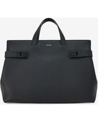 Ferragamo - Gancini Buckle Hammered Leather Tote Bag - Lyst