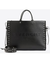 Givenchy - Logo Embossed Leather Tote Bag - Lyst