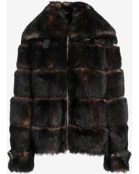 Fendi - Sheepskin Zip-Up Jacket - Lyst