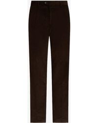 Etro - Corduroy Pants With Floral-Band - Lyst