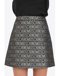 Moschino - Logo A-Line Mini Skirt - Lyst