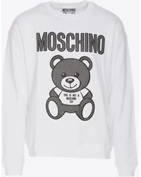 Moschino - Logo Teddy Bear Pullover Sweatshirt - Lyst