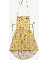 Miu Miu - Floral Mini Apron Dress - Lyst