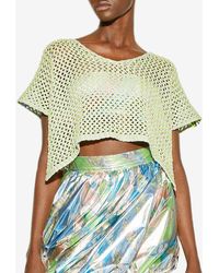 Emilio Pucci - Crochet Knit Cropped Top - Lyst