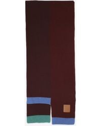 Loewe - Wool Scarf With Logo-Patch - Lyst