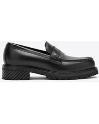Off-White c/o Virgil Abloh - Military Leather Loafers - Lyst