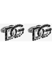 Dolce & Gabbana - Dg Logo Rhinestone Cufflinks - Lyst