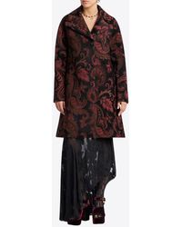 Etro - Chenille Jacquard Single-Breasted Coat - Lyst