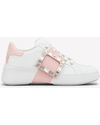 Roger Vivier - Viv' Skate Crystal Buckle Sneakers - Lyst