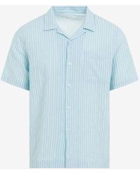 Universal Works - Striped Short-Sleeved Bowling Shirt - Lyst