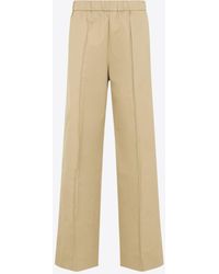 Jil Sander - Cotton Relaxed-Fit Wide-Leg Trousers - Lyst
