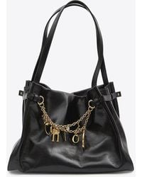 Chloé - Leather Tote Bag With Charms - Lyst