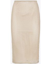 Prada - Mesh Overlay Net Skirt - Lyst