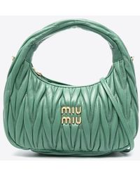 Miu Miu - Wander Quilted Leather Hobo Bag - Lyst