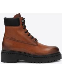 Prada - Logo Leather Boot - Lyst