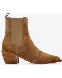 Gianvito Rossi - Wylie 45 Suede Ankle Boots - Lyst