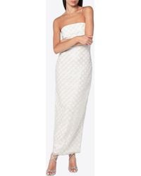 ROTATE BIRGER CHRISTENSEN - Strapless Sequined Maxi Dress - Lyst