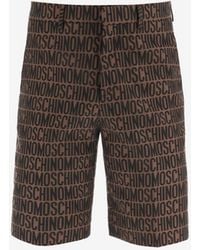 Moschino - Jacquard Logo Bermuda Shorts - Lyst