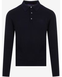 Ralph Lauren - Silk-Blend Long-Sleeved Polo T-Shirt - Lyst