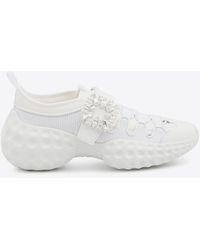 Roger Vivier - Viv' Run Crystal Embellished Buckle Sneakers - Lyst