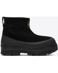 Stone Island - Logo-Patched Suede Boots - Lyst