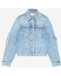 Acne Studios - Distressed Denim Jacket - Lyst