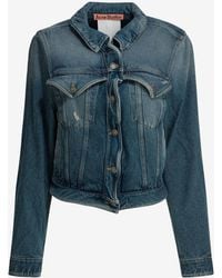 Acne Studios - Buttoned Denim Jacket - Lyst