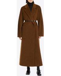 Max Mara - Attuale Double-Breasted Belted Coat - Lyst